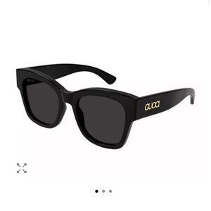 Gucci Black and Gold Sunglasses